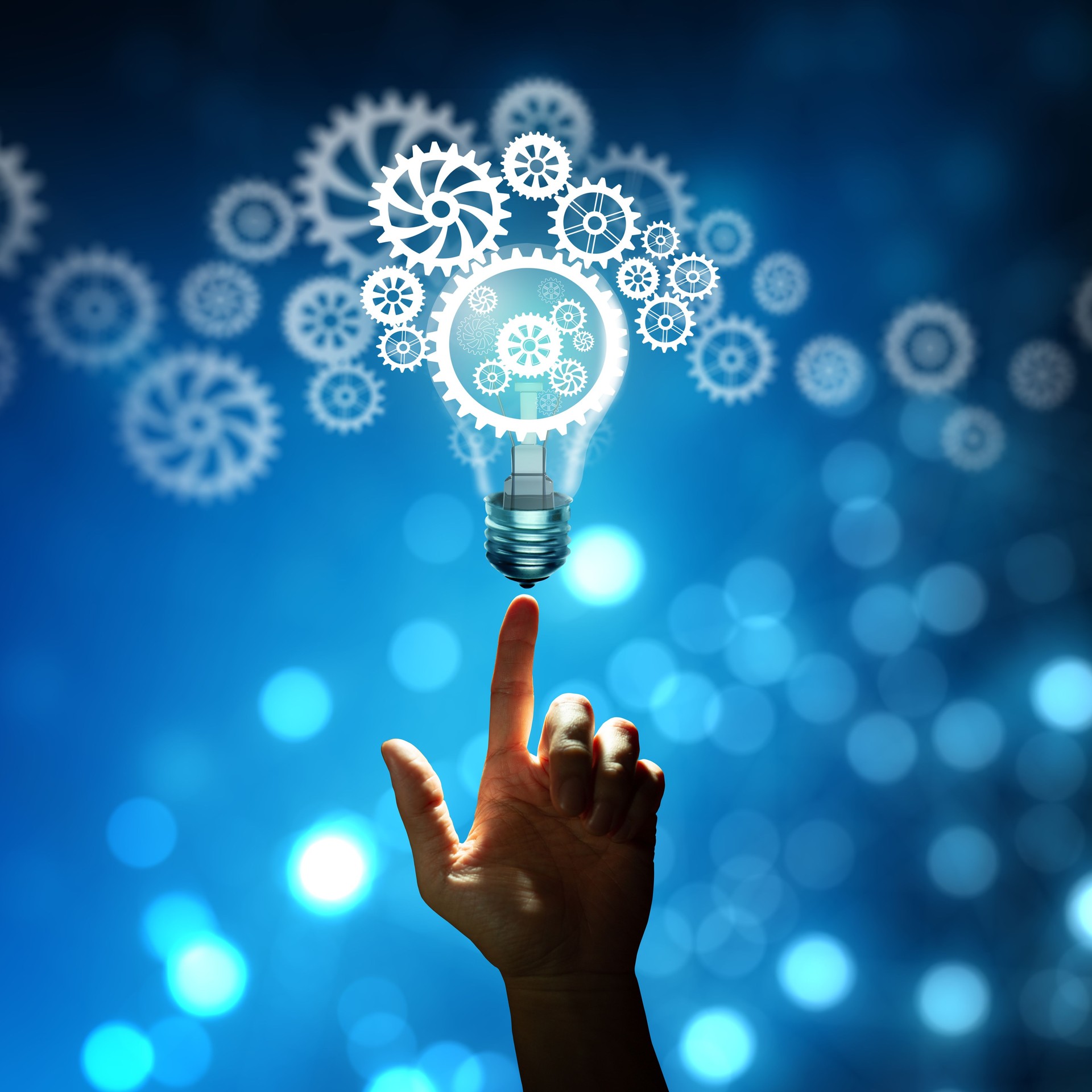 Innovation gears. Idea and imagination. Creative and inspiration concept.